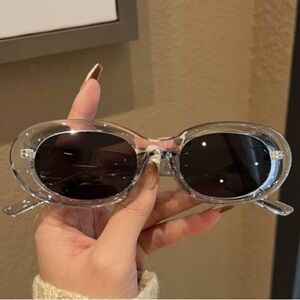 Transparent Oval Sunglasses